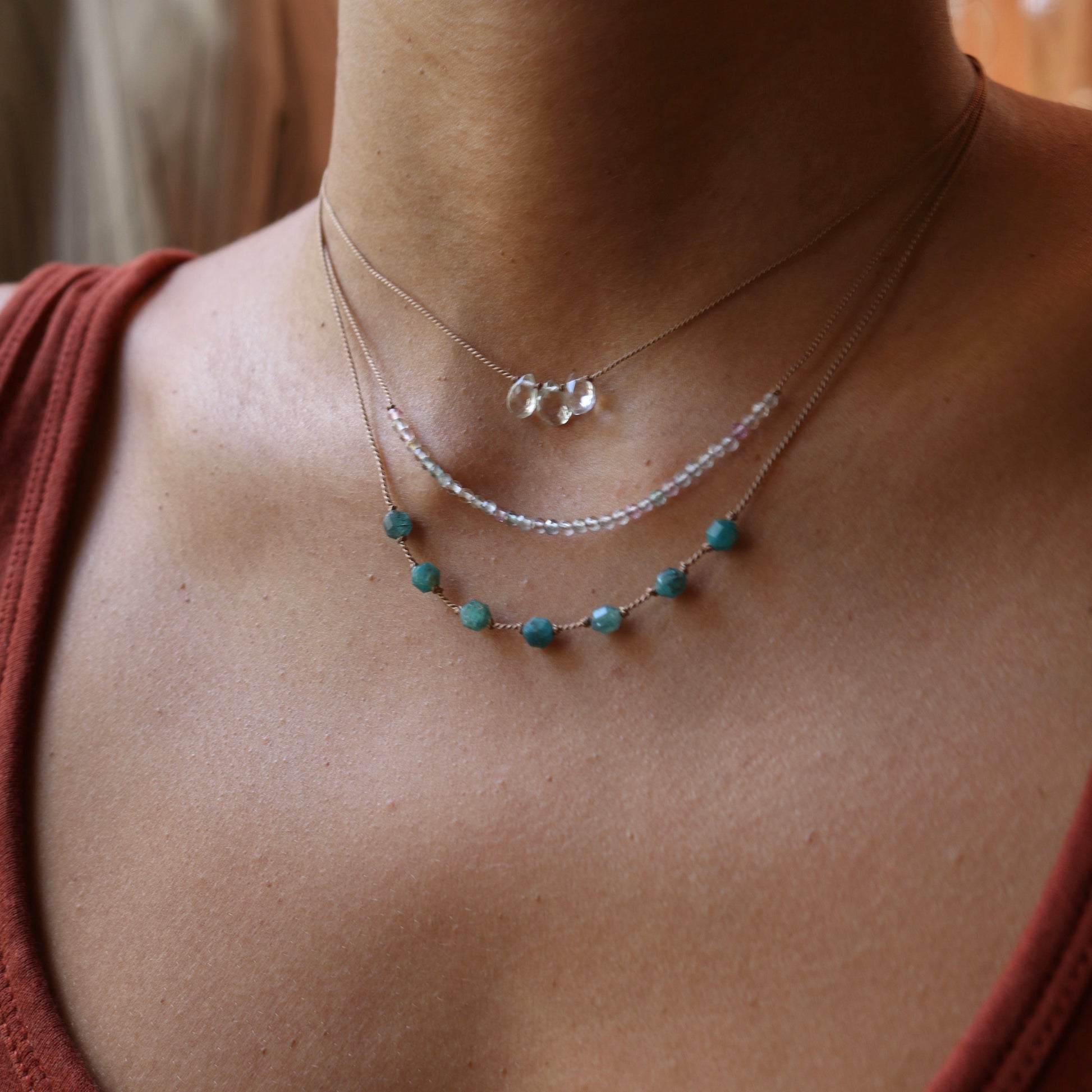 APATITE ENERGY PRISMS NECKLACE Vibe Necklaces