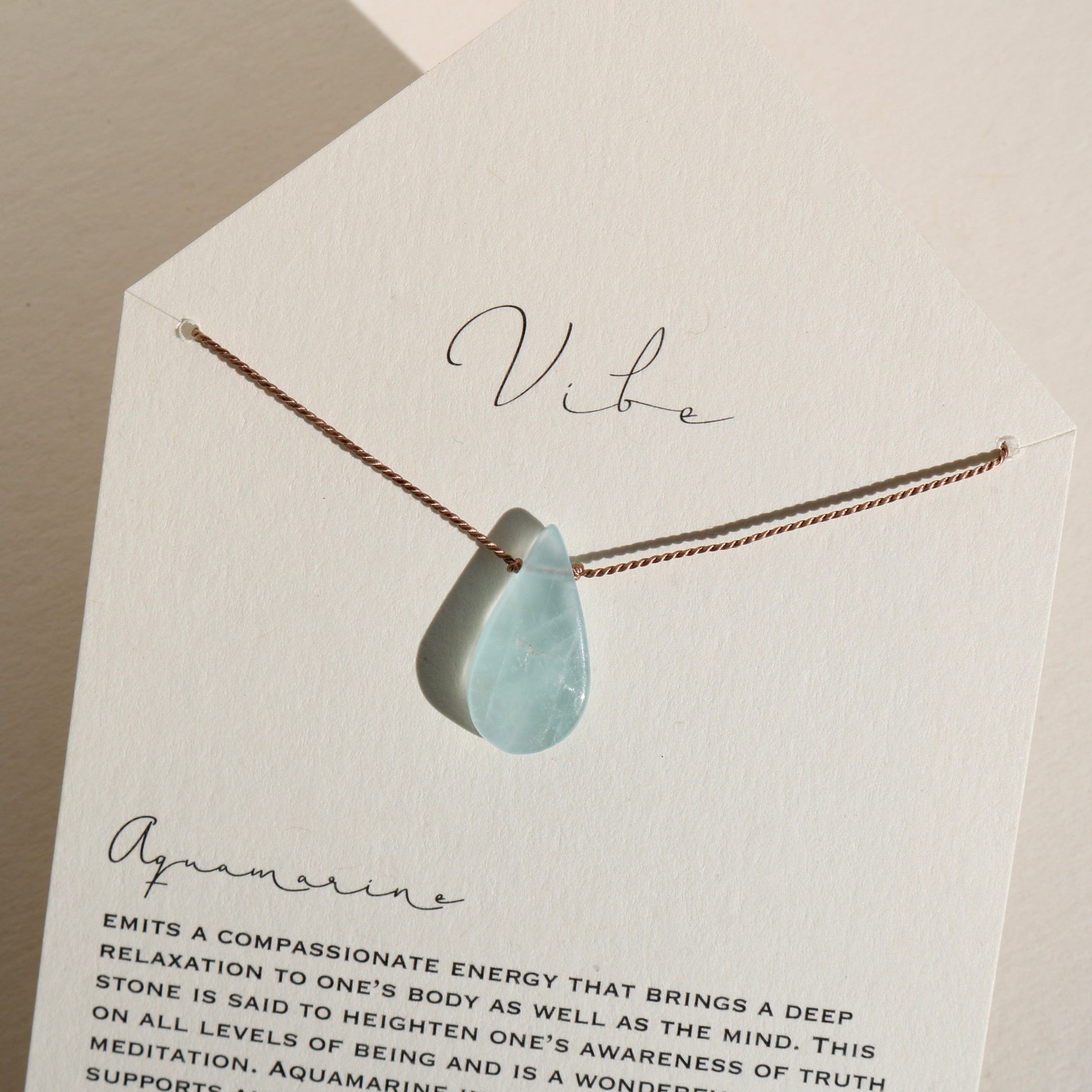 AQUAMARINE SINGLE STONE Vibe Necklaces No.1