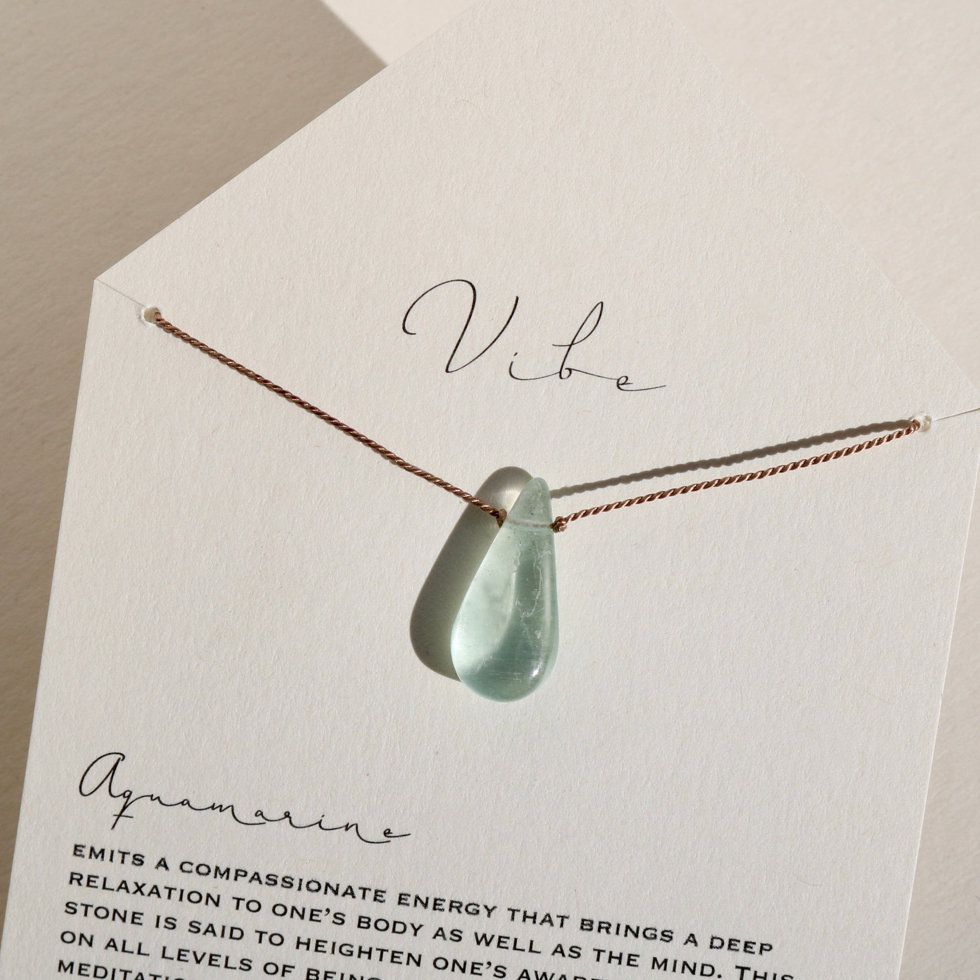 AQUAMARINE SINGLE STONE Vibe Necklaces No.2