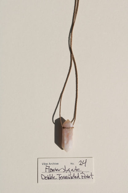 Flower Agate, Double Point | Archive No. 24
