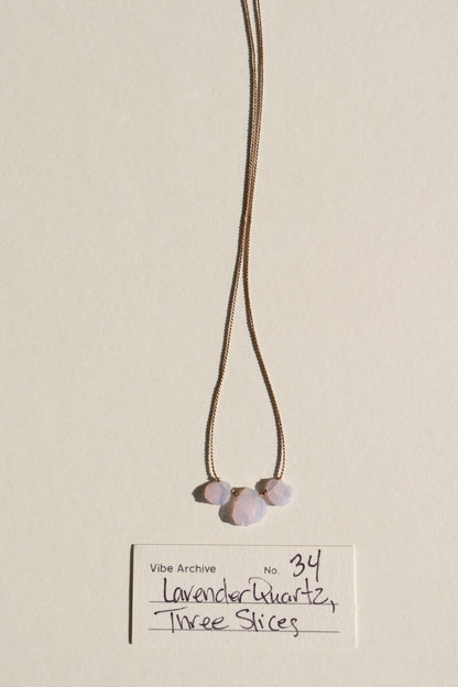 Lavender Quartz, Three Slices | Archive No. 34