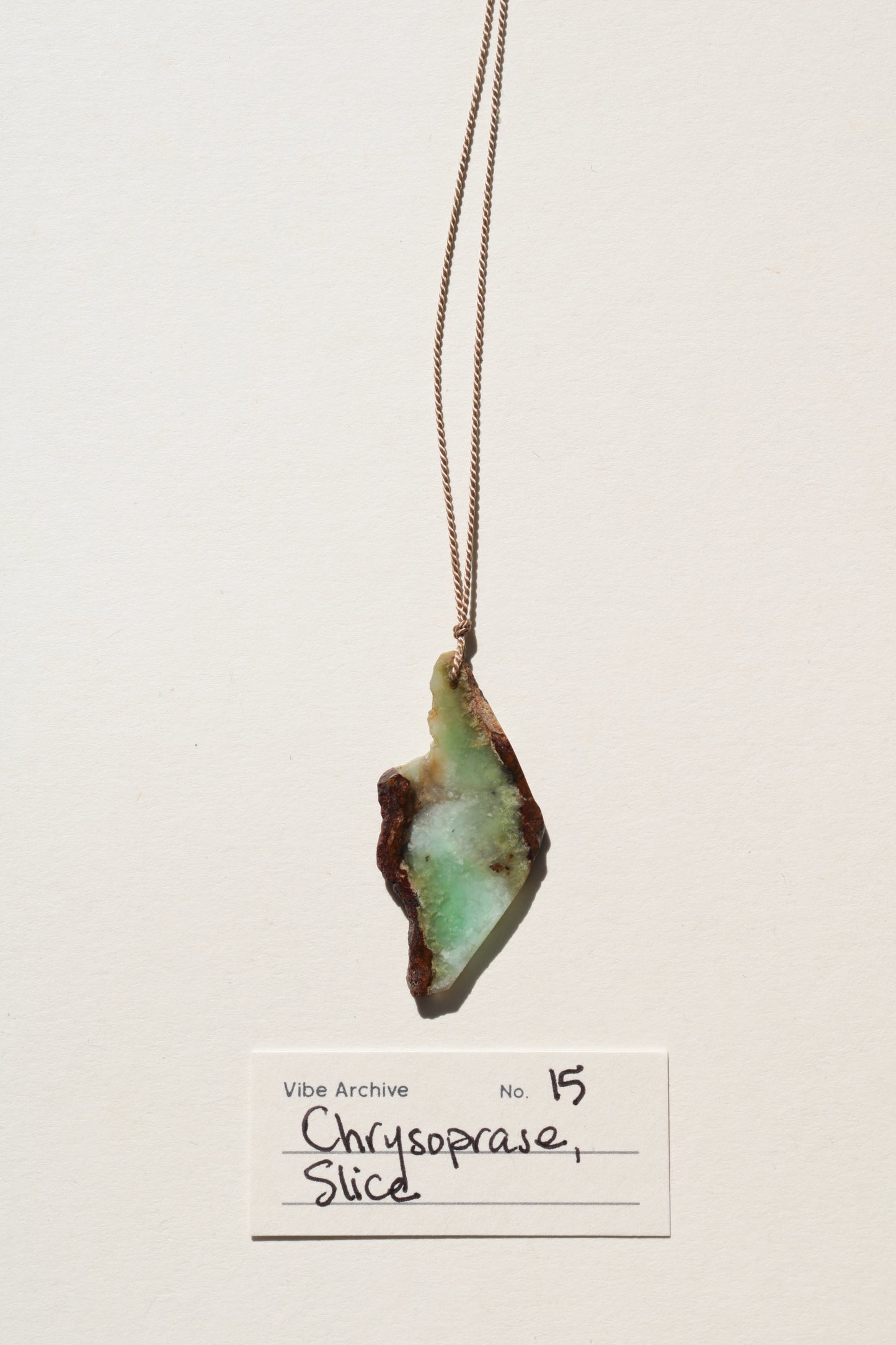Chrysoprase, Slice | Archive No. 15