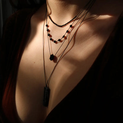 Onyx, Row Necklace