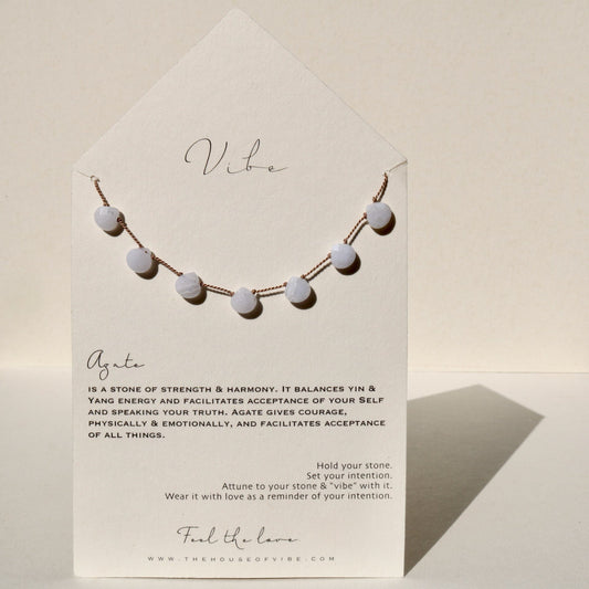 BLUE LACE AGATE 7 STONE Vibe Necklaces