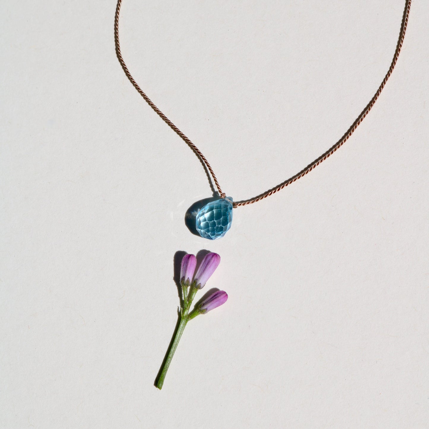 Blue Topaz, Drop Vibe Necklace