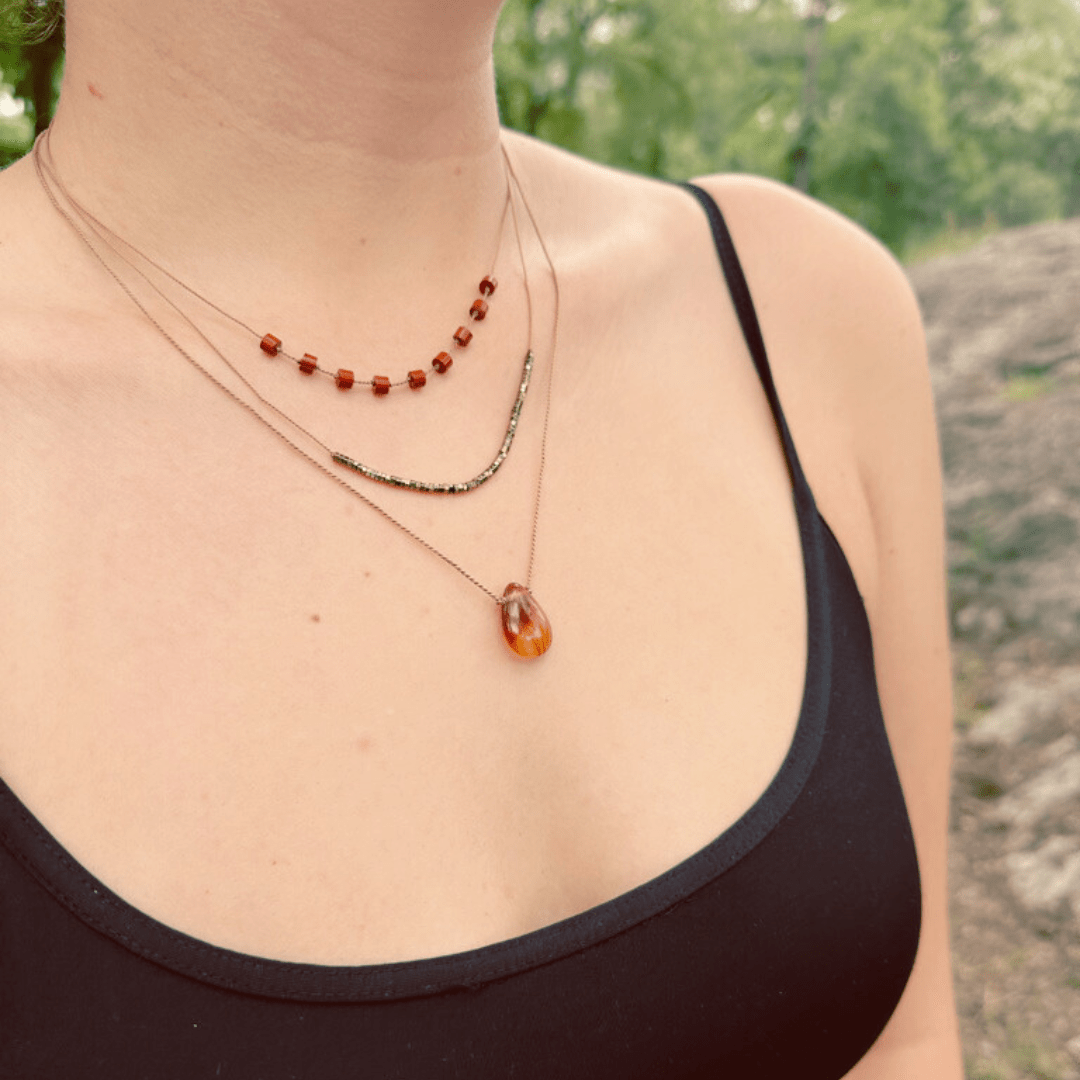 CARNELIAN SUNDROP | One-of-a-kind Vibe Necklaces