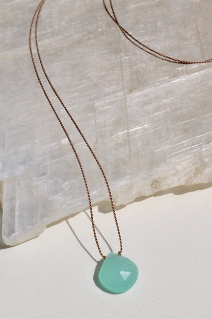 Chalcedony, Drop Vibe Necklace