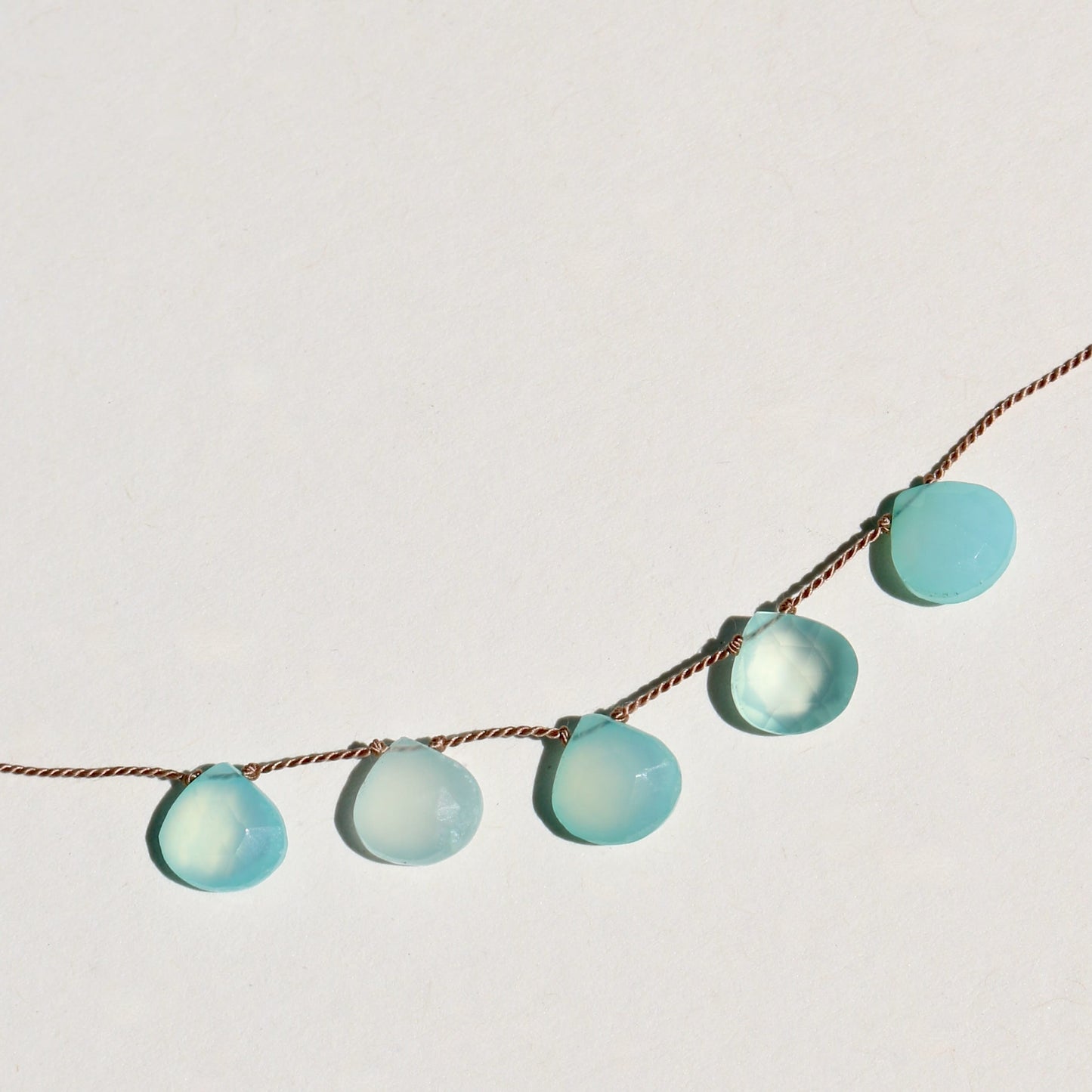 Chalcedony, Five Drops Vibe Necklace