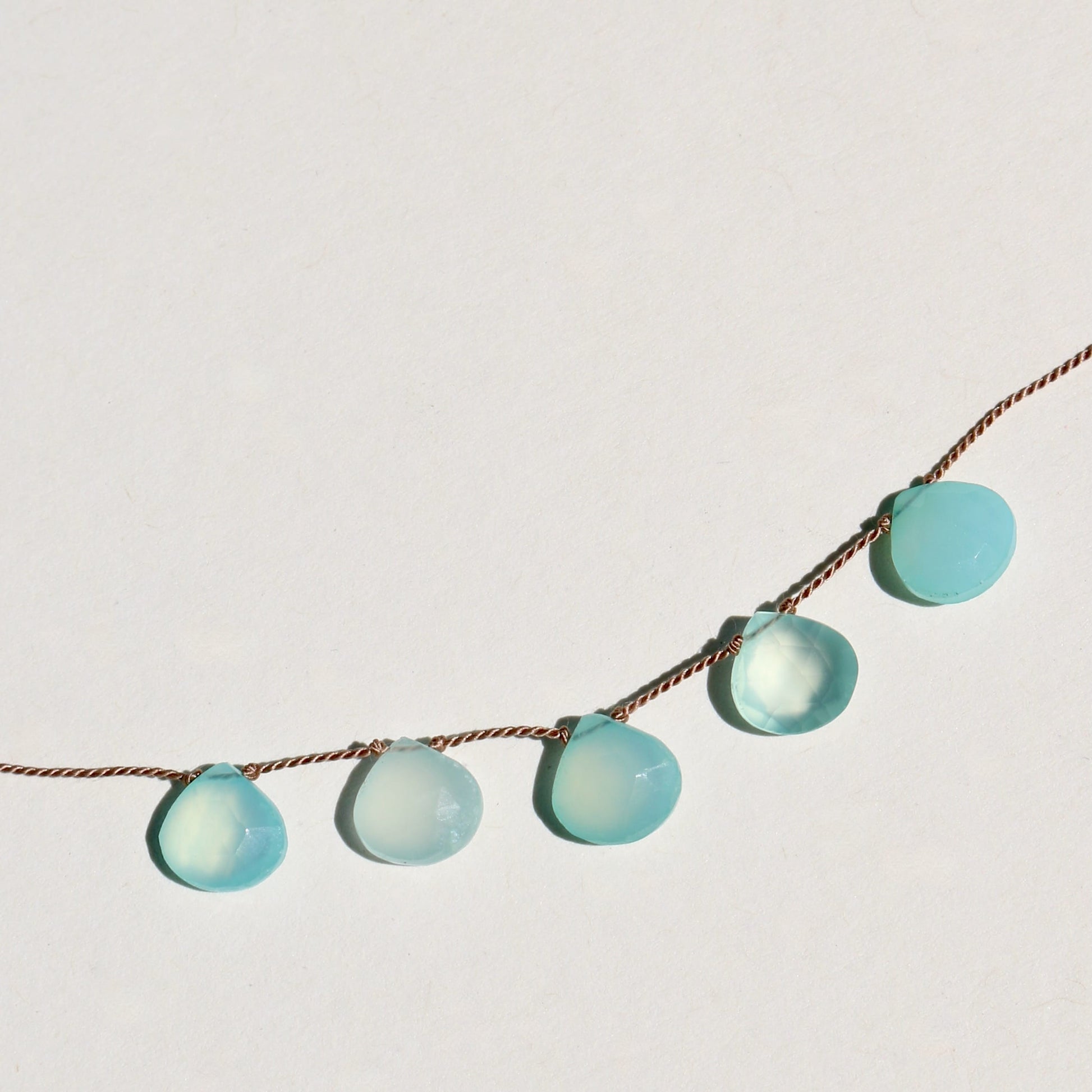 Chalcedony, Five Drops Vibe Necklace