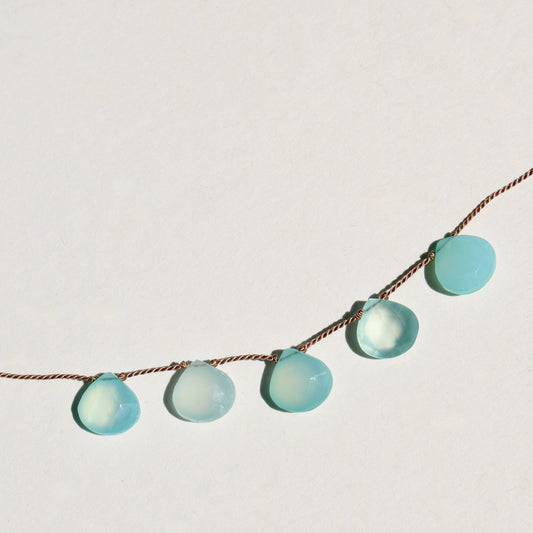 Chalcedony, Five Drops Vibe Necklace