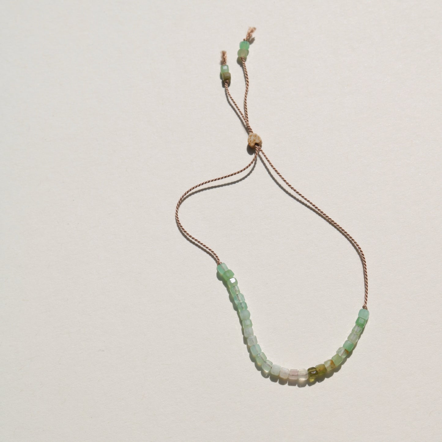 Chrysoprase, Cube Row Bracelet