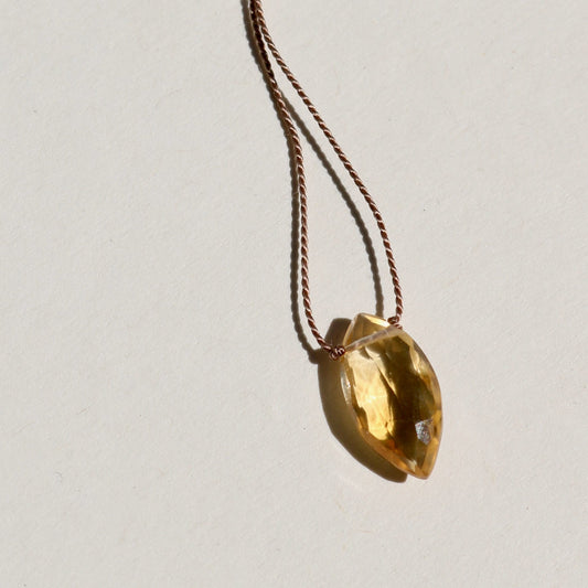 Citrine, Petal Vibe Necklace