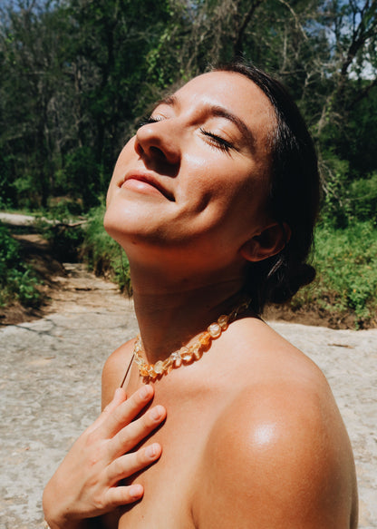 CITRINE POLISHED PEBBLES NECKLACE | SPECIAL EDITION Vibe Necklaces