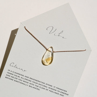 CITRINE SUNDROP Vibe Necklaces