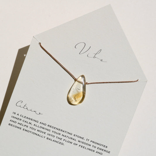 CITRINE SUNDROP Vibe Necklaces
