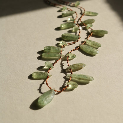Green Kyanite, Long Drops