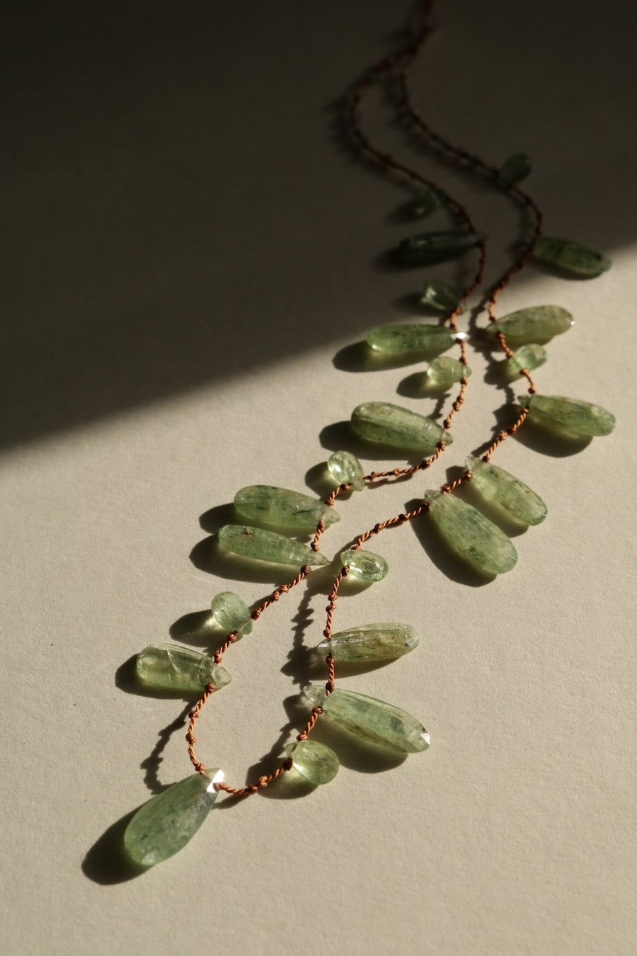 Green Kyanite, Long Drops