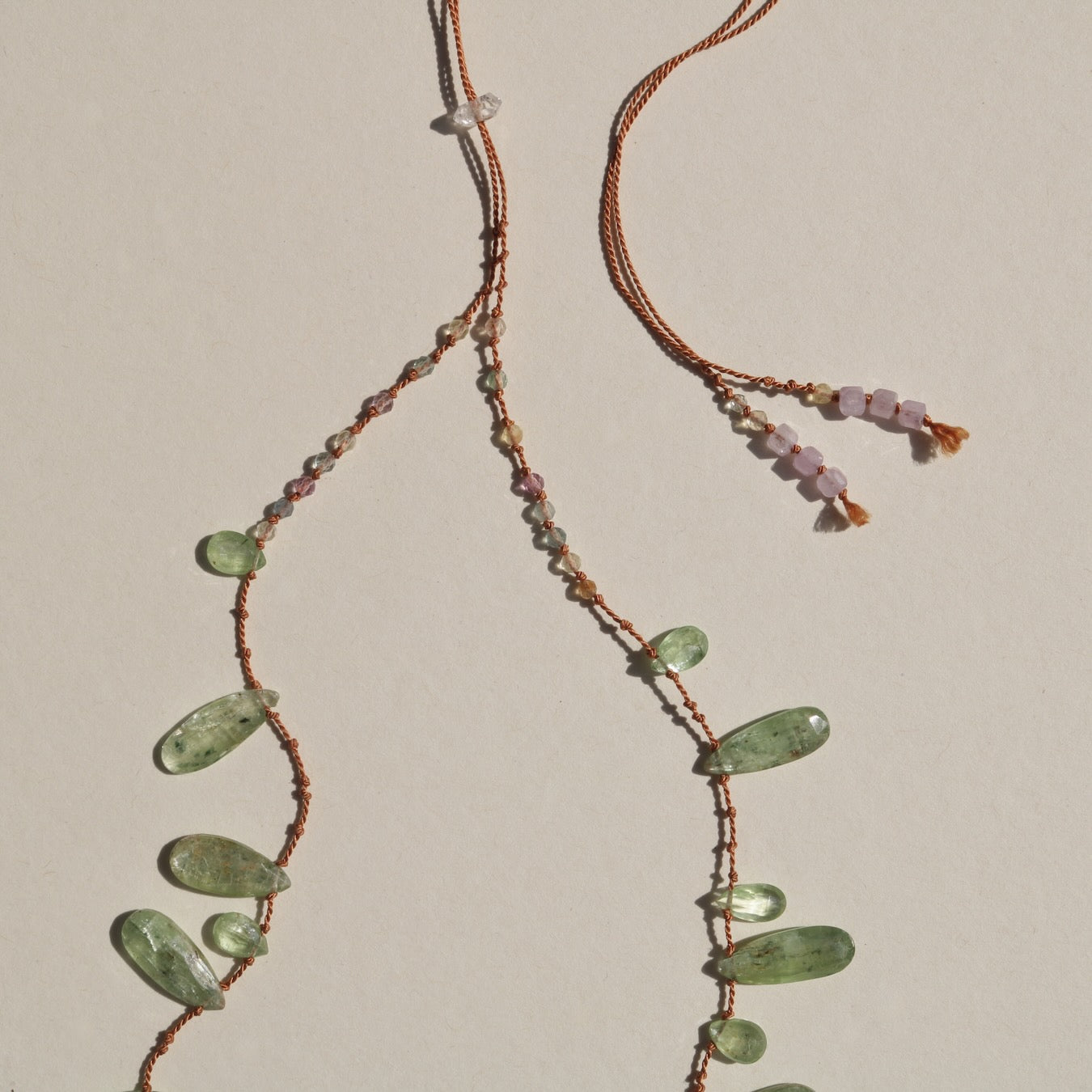 Green Kyanite, Long Drops