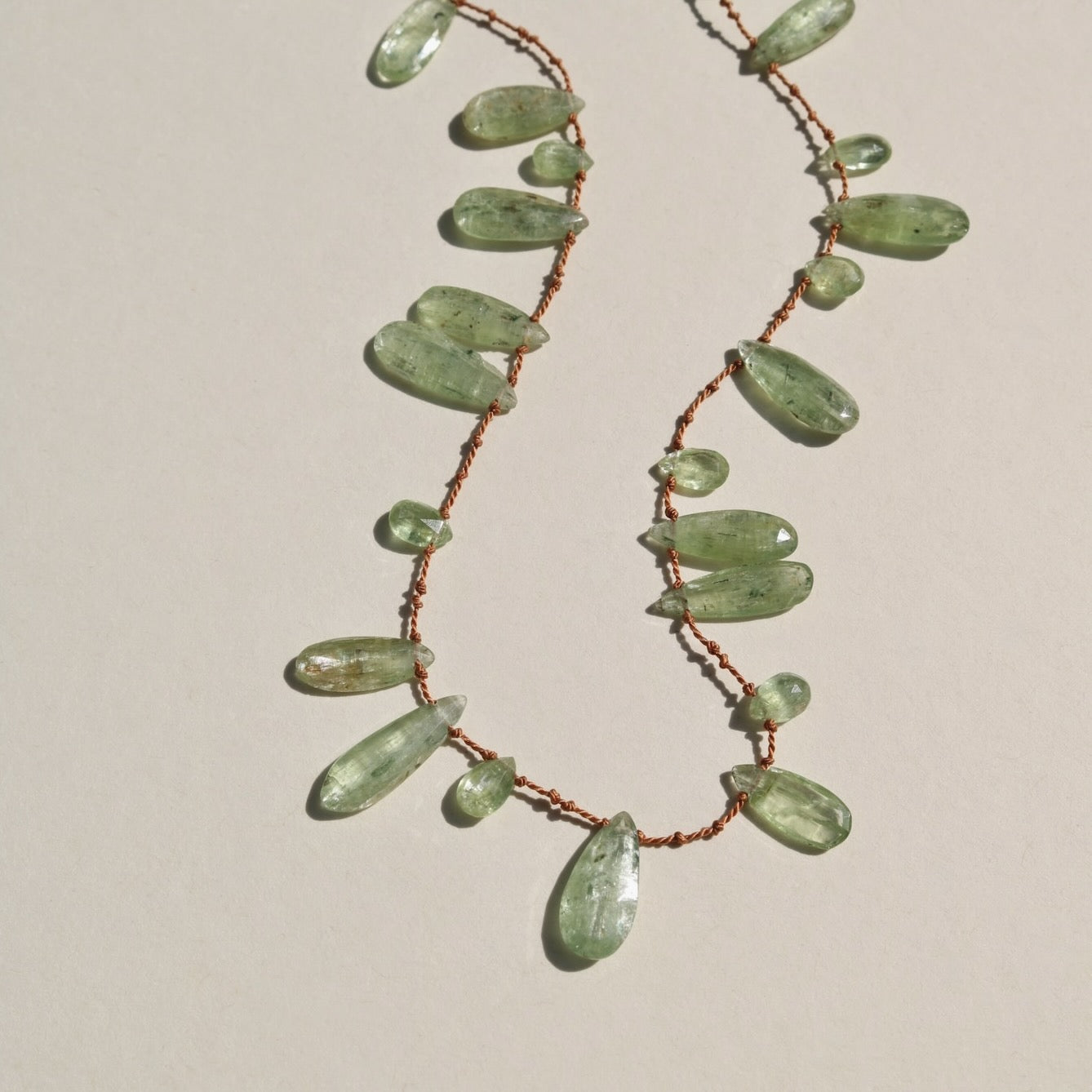 Green Kyanite, Long Drops