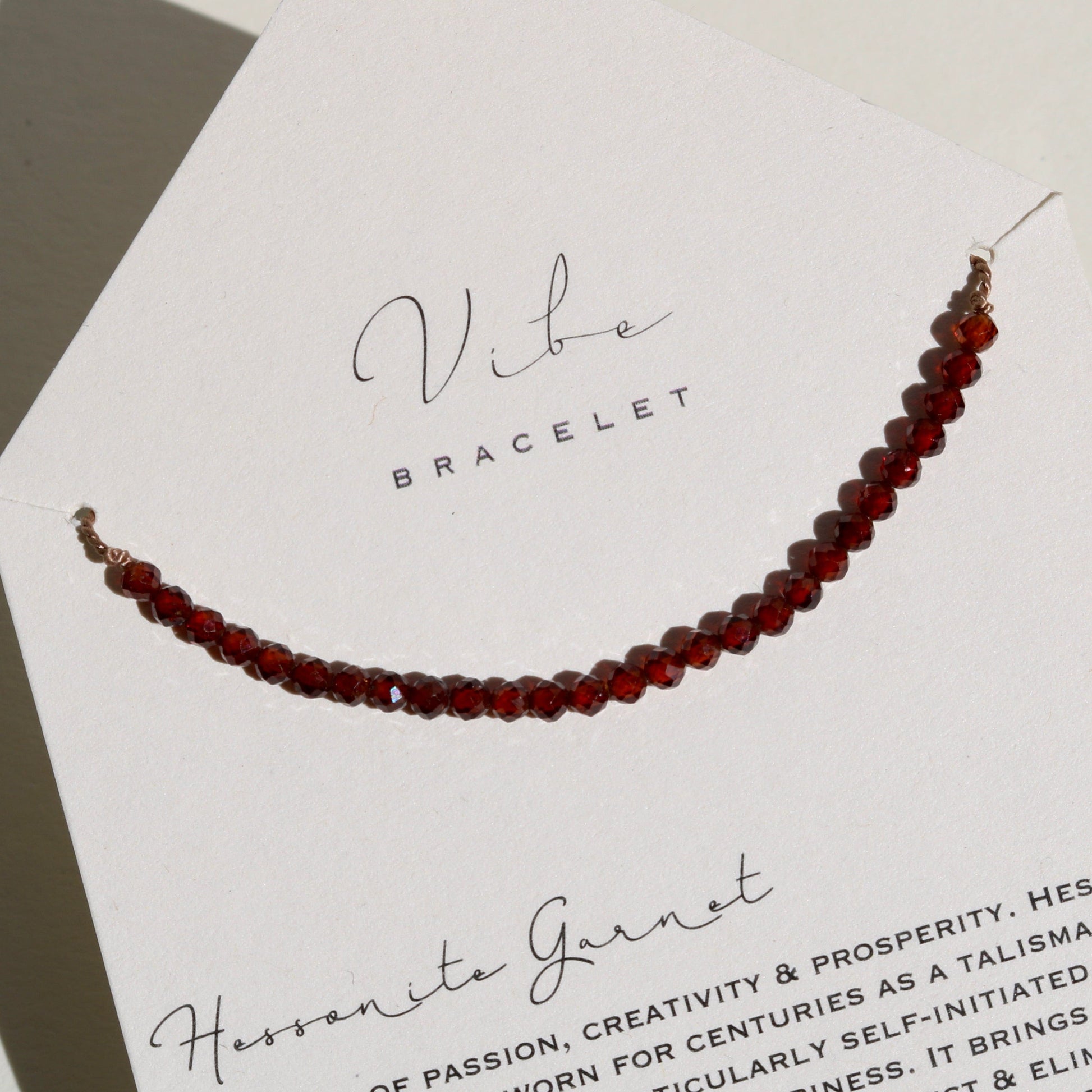 HESSONITE GARNET BRACELET Vibe Bracelets