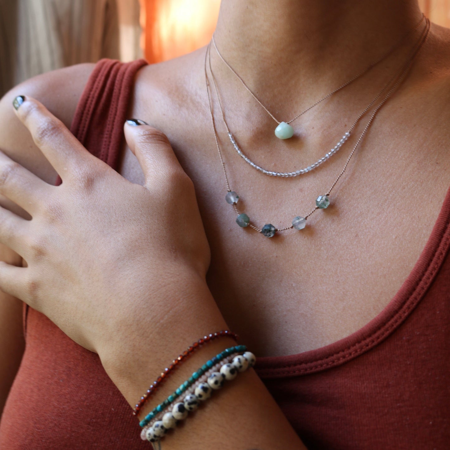 HESSONITE GARNET BRACELET Vibe Bracelets