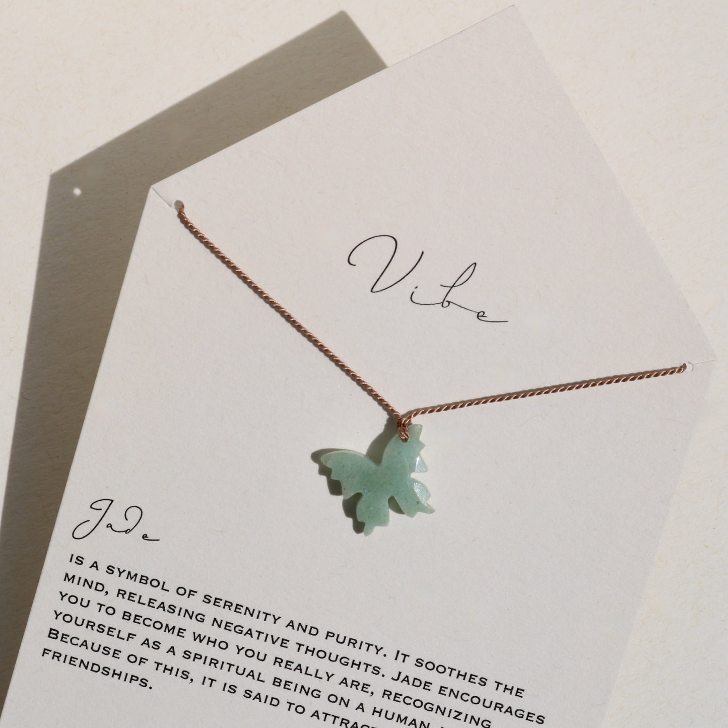 Jade, Butterfly Vibe Necklace
