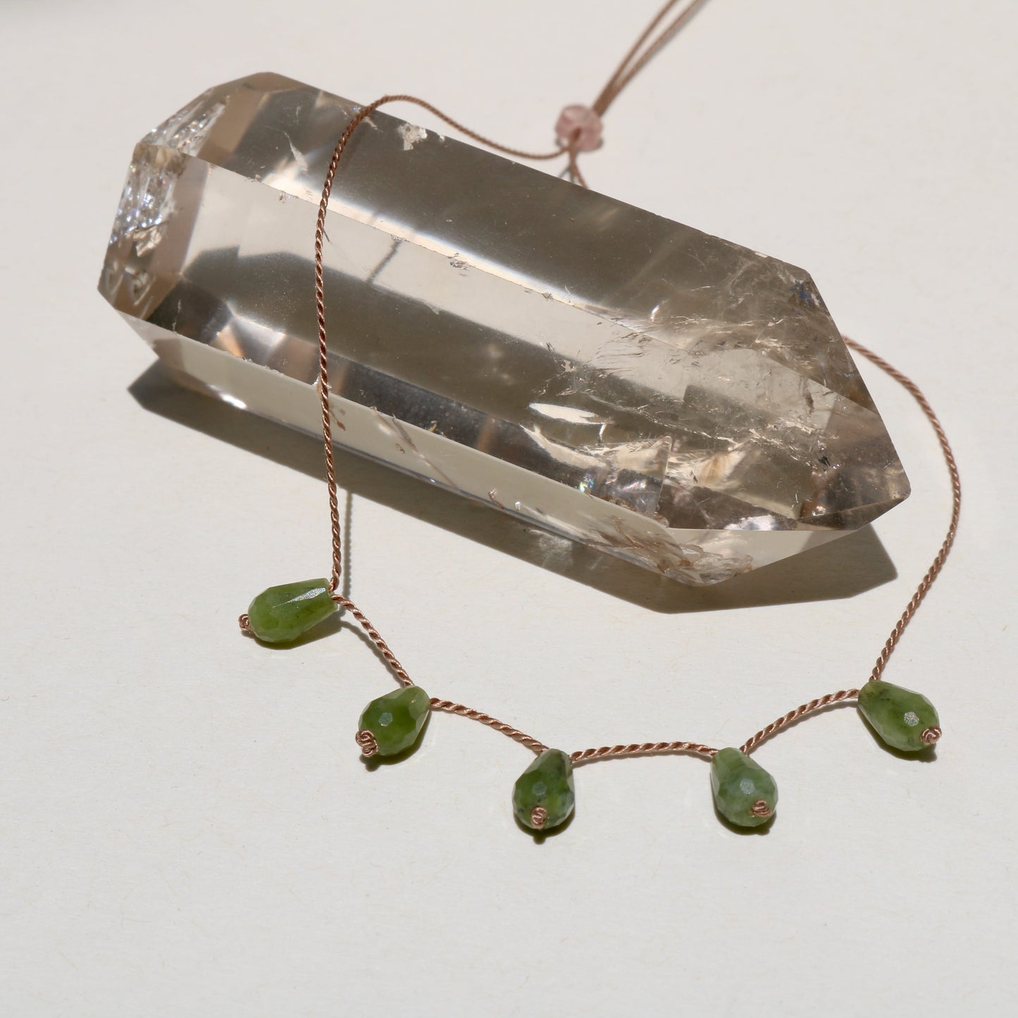 Jade, Five Drops Vibe Necklace