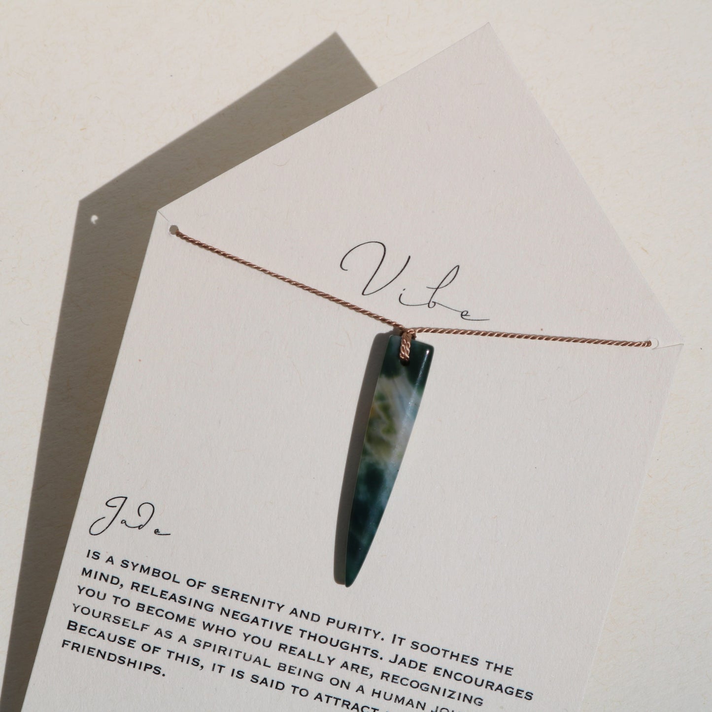 Jade, Ray Vibe Necklace