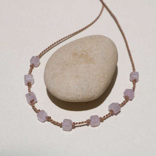 KUNZITE 9 CUBE NECKLACE Vibe Necklaces