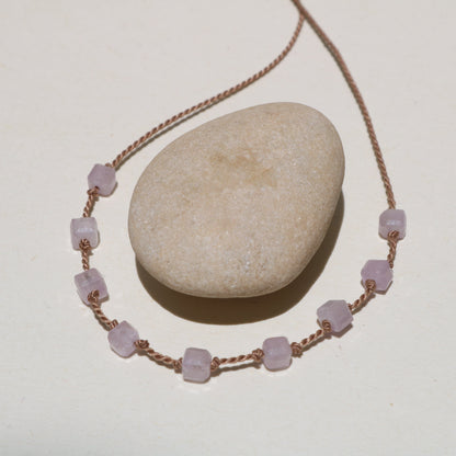 KUNZITE 9 CUBE NECKLACE Vibe Necklaces