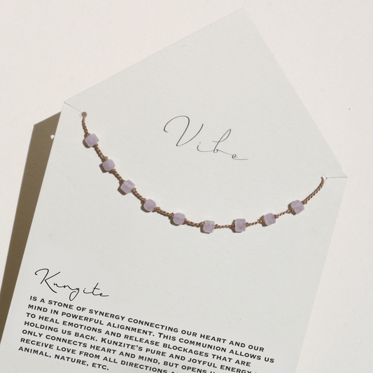 KUNZITE 9 CUBE NECKLACE Vibe Necklaces