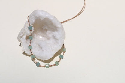 KYANITE 9 CUBE NECKLACE Vibe Necklaces
