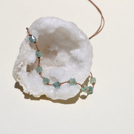 KYANITE 9 CUBE NECKLACE Vibe Necklaces