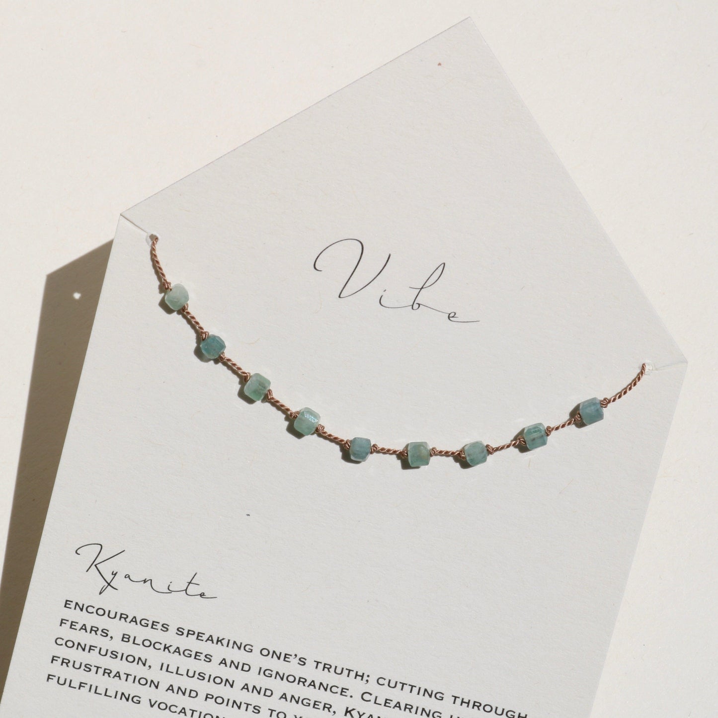 KYANITE 9 CUBE NECKLACE Vibe Necklaces
