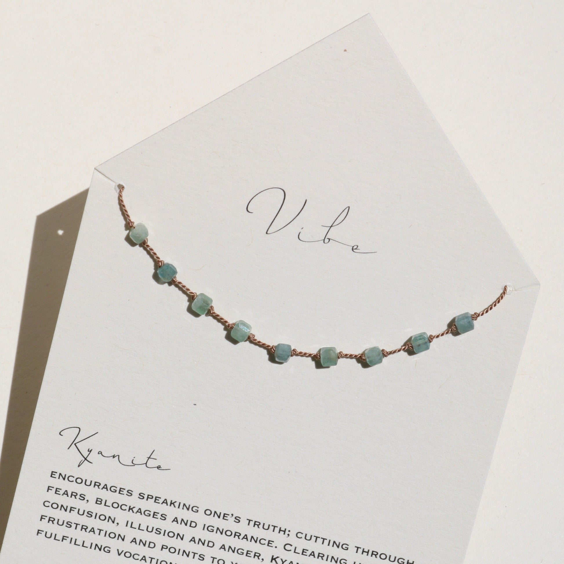 KYANITE 9 CUBE NECKLACE Vibe Necklaces