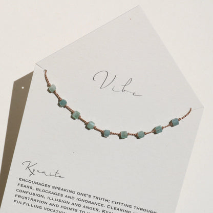 KYANITE 9 CUBE NECKLACE Vibe Necklaces