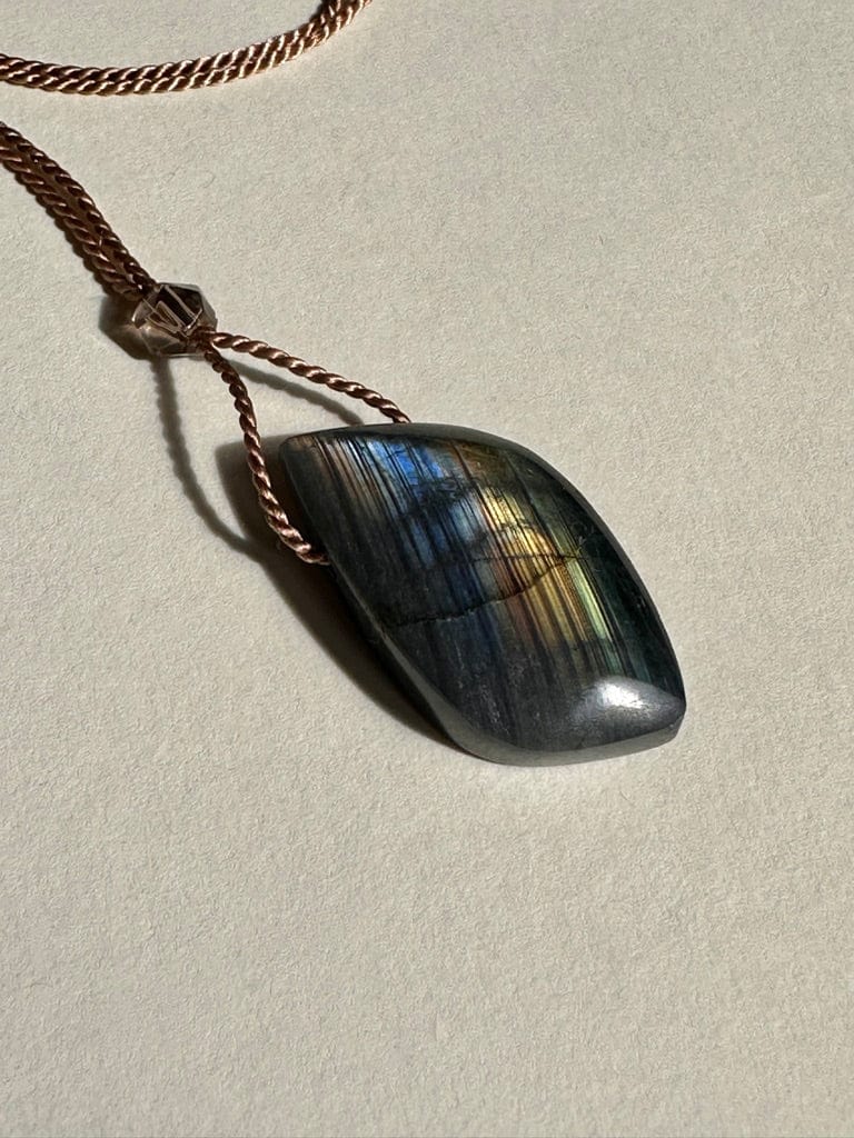 LABRADORITE FREEFORM LEAF Vibe Necklaces