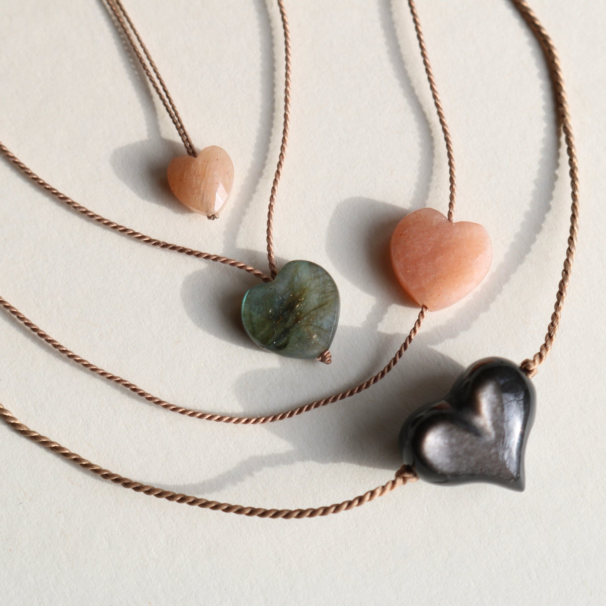 LABRADORITE HEART NECKLACE Vibe Necklaces