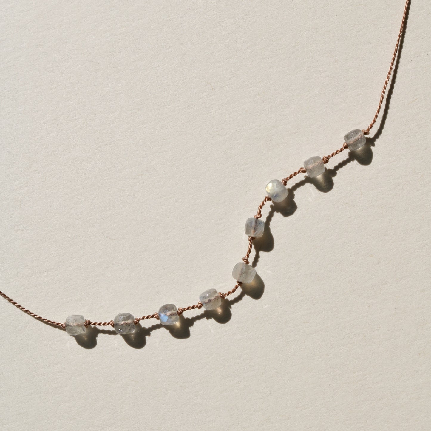 Labradorite, Nine Cubes Necklace