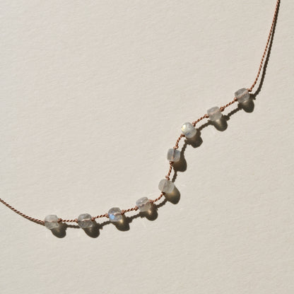 Labradorite, Nine Cubes Necklace