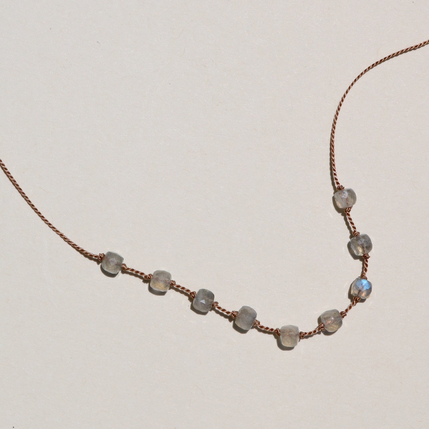 Labradorite, Nine Cubes Necklace