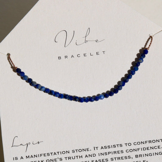 LAPIS BEADED BRACELET Vibe Bracelets