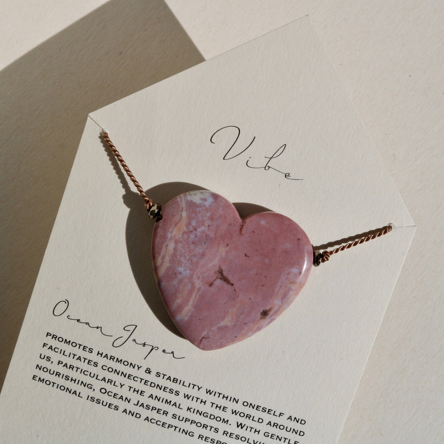 OCEAN JASPER HEART NO. 1 Vibe Necklaces