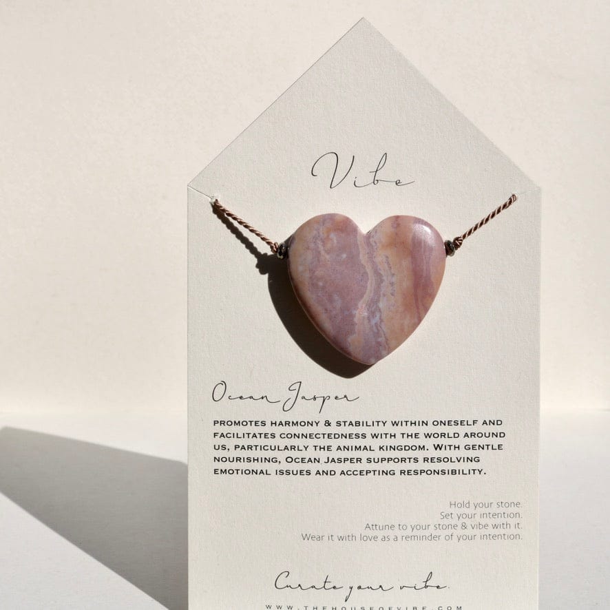 OCEAN JASPER HEART NO. 2 Vibe Necklaces