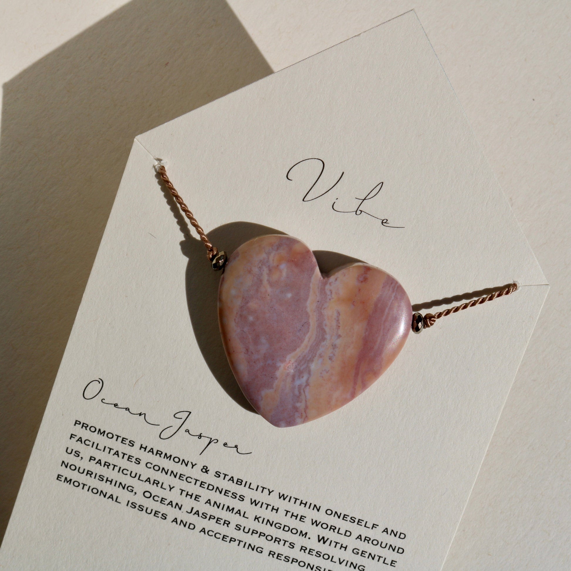 OCEAN JASPER HEART NO. 2 Vibe Necklaces