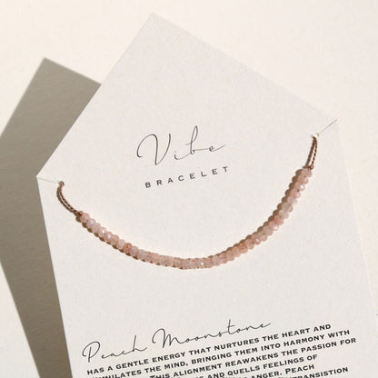 PEACH MOONSTONE BRACELET Vibe Bracelets