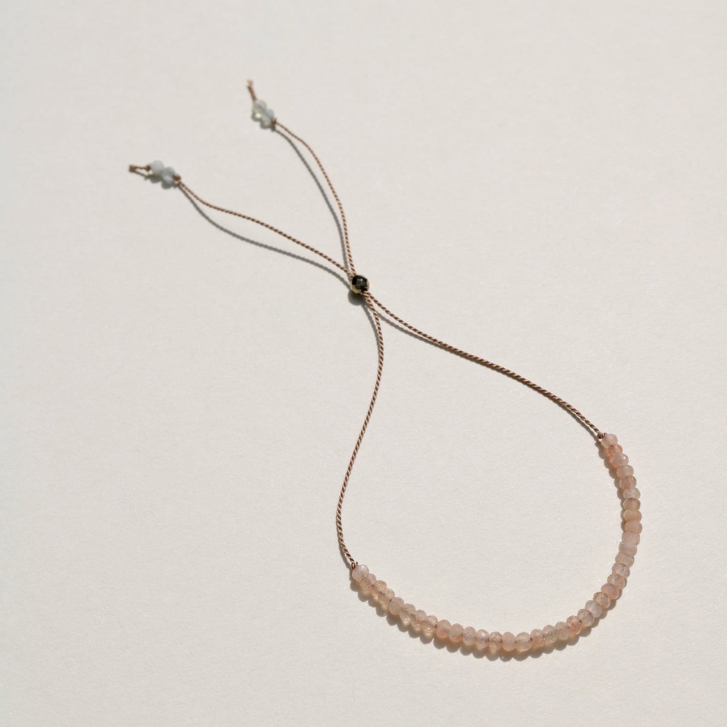 Peach Moonstone, Row Bracelet