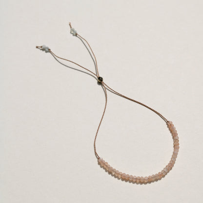 Peach Moonstone, Row Bracelet