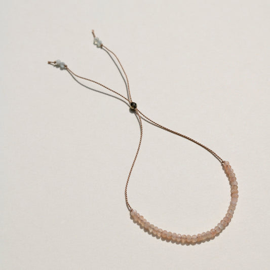 Peach Moonstone, Row Bracelet