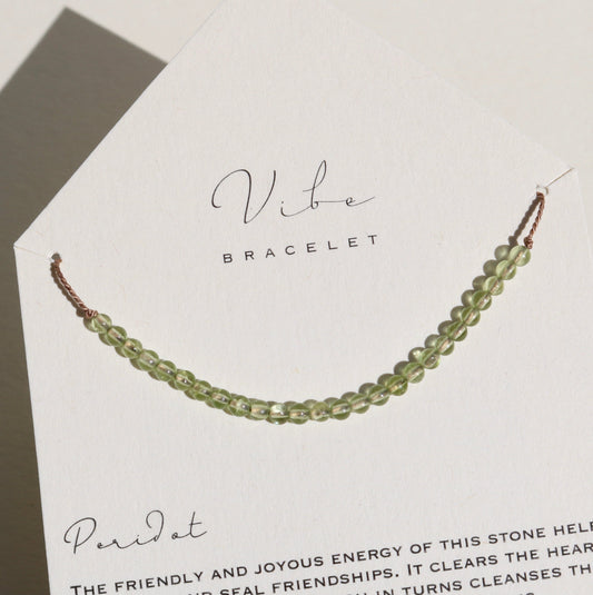 PERIDOT BEADED BRACELET Vibe Bracelets